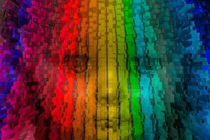 Visage en couleur