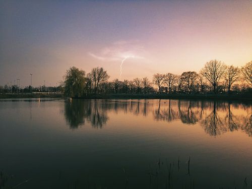 Visvijver zonsondergang HMS