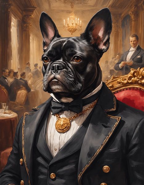 French Bulldog as a gentleman by Jordan Fenix Gallery