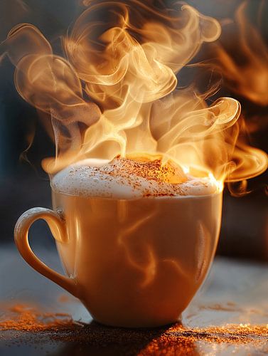 boire une tasse de café ou de cappuccino