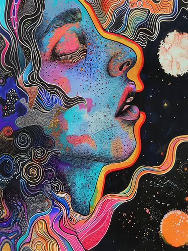 Psychedelic Painting Style Abstract