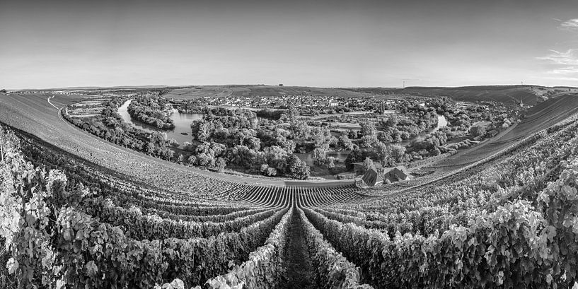 Mainschleife Volkach in black and white by Manfred Voss, Black-White Photography