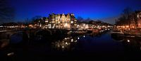 Amsterdam Kanal Panorama in der Nacht von iPics Photography Miniaturansicht