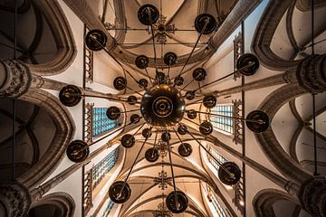 Chandelier in the Grote Kerk or Onze-Lieve-Vrouwekerk Dordrecht by Danny van der Waal