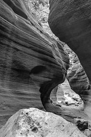 Black and White Rock Formations in the Barranco de Las Vacas on Gran Canaria by Natalia Gebauer Studio
