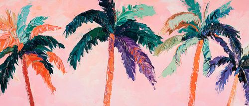 Tropisch gevoel: palmbomen in pastellicht