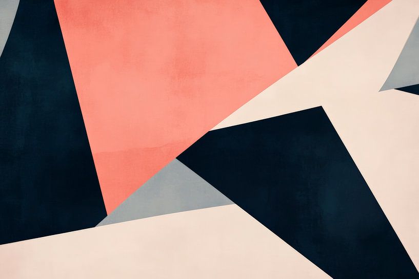 Geometrische Abstraktion in sanften Tönen von Poster Art Shop