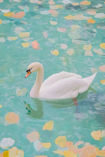Swan among the colours by But First Framing