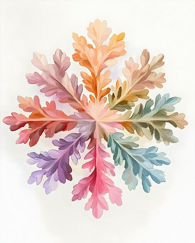 Flocon de neige coloré