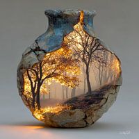 La nature dans un bocal en pierre