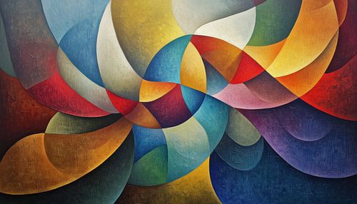 Abstracte unieke vormen panorama