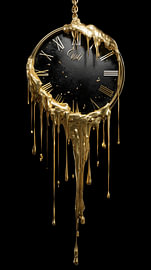 Le temps, c'est de l'argent : une horloge en or qui fond sur TheXclusive Art
