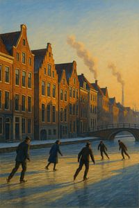 Der ruhige Wintermorgen von Leiden