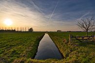 Avondlicht boven beek van Hans Janssen thumbnail