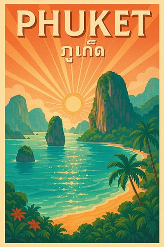 Phuket Tropische Zonsopgang - Andaman kust paradijs Art Print