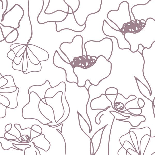 Scandinavian flower market by Mad Dog Art