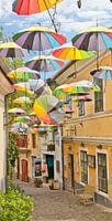 Colourful street in Szentendre Hungary