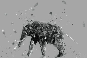 La mosaique de l'éléphant sur Catherine Fortin
