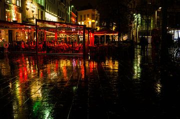 Avond op de Groenplaats, Antwerpen van Eline Willekens