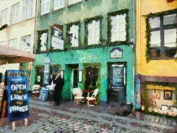 Groen Café Kopenhagen van Dorothy Berry-Lound
