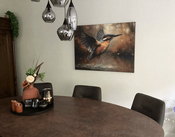 Klantfoto: IJsvogel van Max Steinwald, als ArtFrame