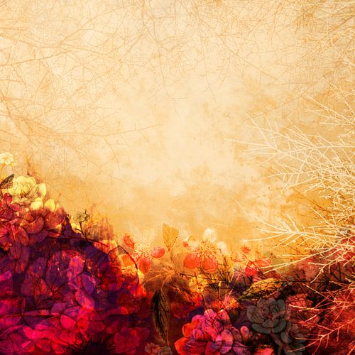 LOVELY FLOWERS KISSING A YELLOW FIELD II