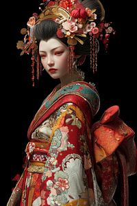 Japanische Kunst Geisha