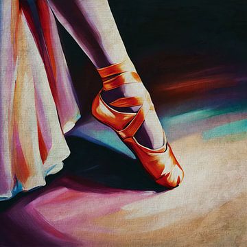 Ballerina-voet op de vloer