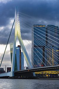 Nieuwe Maas avec le pont Erasmus, Rotterdam sur Walter G. Allgöwer