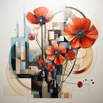 Fleurs - colorées et modernes sur New Future Art Gallery