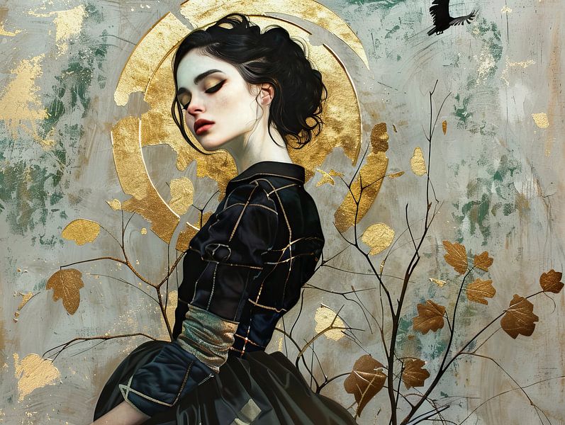 Silence d'or par Peinture Abstraite