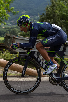 Nairo Quintana im Rennen um Platz 1 im Endklassement der Tour de France 2016(Sallanc