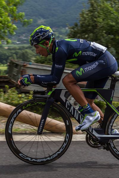 Nairo Quintana im Rennen um Platz 1 im Endklassement der Tour de France 2016(Sallanc von Jeroen Somers