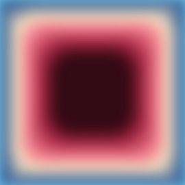 Retro 70s neon art. Abstract gradient in pink, cream, blue by Dina Dankers