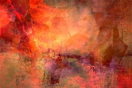 Licht am späten Abend - rot und gold von Annette Schmucker