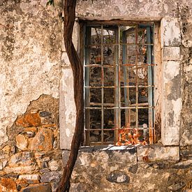Old wall with window by Yke de Vos