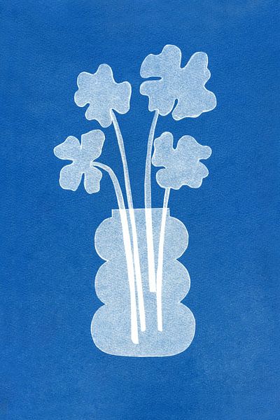 Cyanotype - Flowers in vase by Studio Peep Up