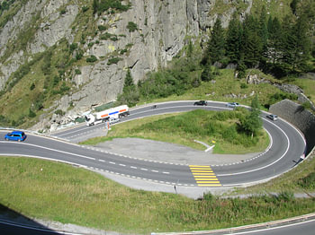 Achterbahnfahrt in der Schöllenenschlucht am Gotthard