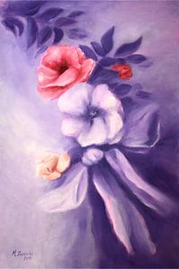 Blumengrüße in Violett von Marita Zacharias