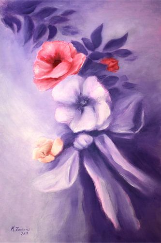 Blumengrüße in Violett von Marita Zacharias