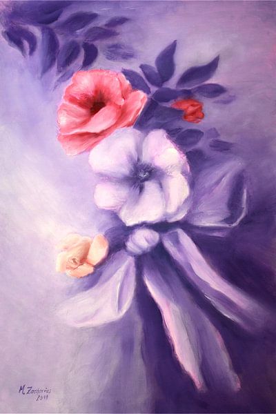 Blumengrüße in Violett von Marita Zacharias