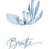 Breathe - Aquarelle bleue Illustration d'algues | Décoration murale côtière apaisante sur Marian Nieuwenhuis