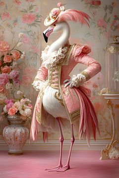 ijdele flamingo van Heike Hultsch