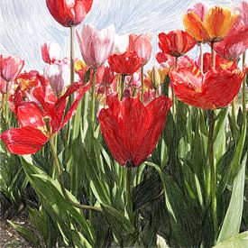 Tulpenveld 2.0 ART van Ingo Laue