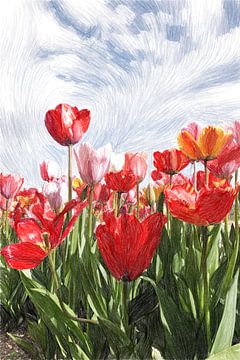 Tulpenveld 2.0 ART van Ingo Laue