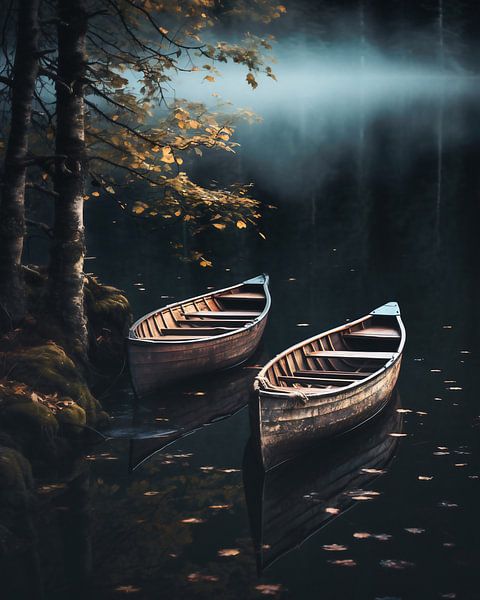 Boote auf dem See von fernlichtsicht