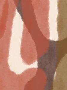 Ruhige abstrakte Formen und Linien in Retro-Farben