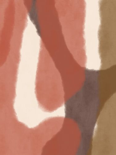 Des formes et des lignes abstraites apaisantes dans des couleurs rétro sur Dina Dankers