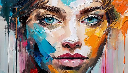 Woman with bright colours