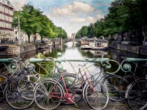 Amsterdam mit Rad von FRESH Fine Art